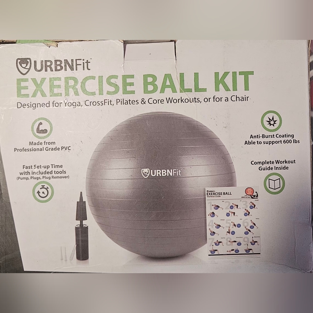 🩷💚URBNFit Exercise Ball - Yoga Ball for Workout🩷🩵 - Picture 4 of 4